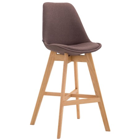 Tabouret de bar Golden — Tissu · Marron