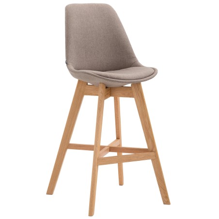 Tabouret de bar Golden — Tissu · Taupe