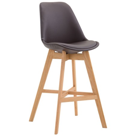 Tabouret de bar Golden — Similicuir · Marron
