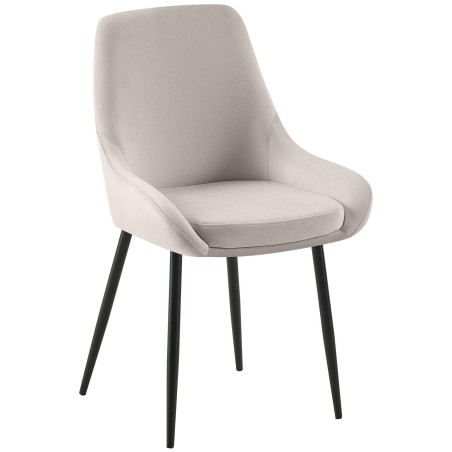 Chaise Dean — Velours · Gris