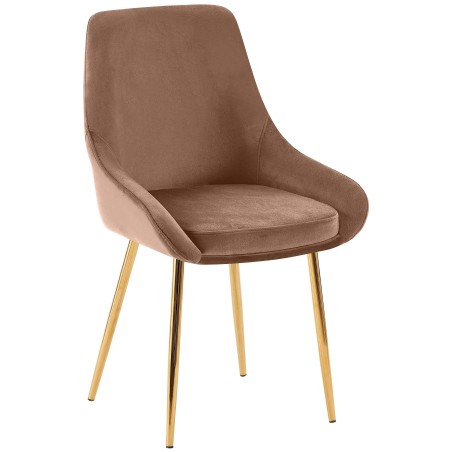 Chaise Dean — Velours · Marron