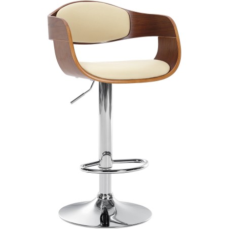 Tabouret de bar Laight — Similicuir · Crème