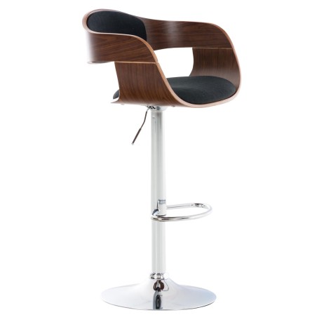 Tabouret de bar Laight — Tissu · Noir