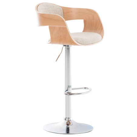 Tabouret de bar Laight — Tissu · Crème