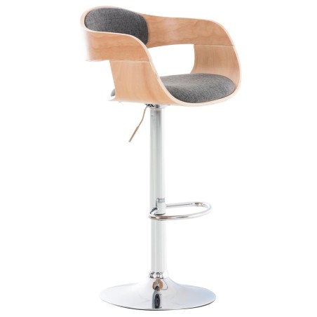 Tabouret de bar Laight — Tissu · Gris clair