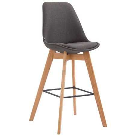 Tabouret de bar Lexington — Tissu · Gris foncé