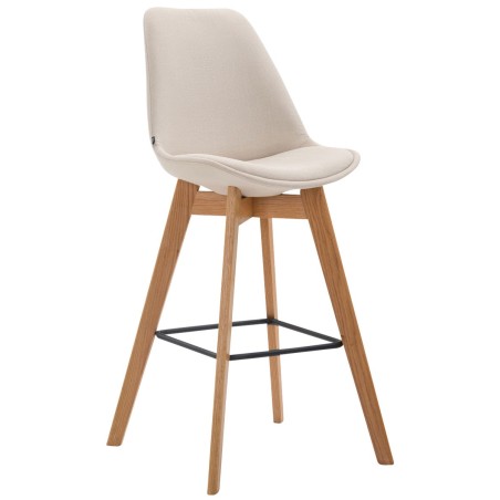 Tabouret de bar Lexington — Tissu · Crème