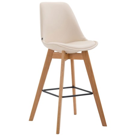 Tabouret de bar Lexington — Similicuir · Crème