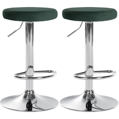 Tabourets de bar Watts — Velours · Vert