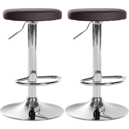 Tabourets de bar Watts — Similicuir · Marron