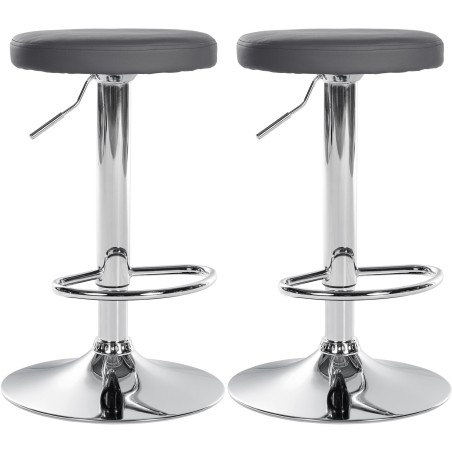 Tabourets de bar Watts — Similicuir · Gris