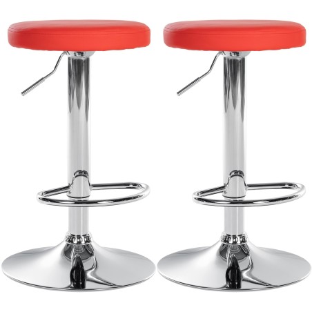Tabourets de bar Watts — Similicuir · Rouge