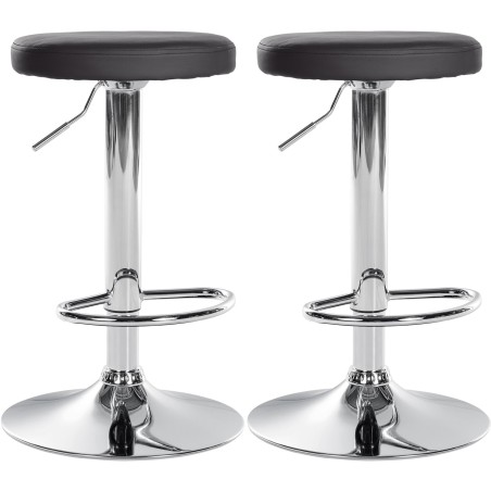 Tabourets de bar Watts — Similicuir · Noir