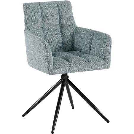 Chaise Harrison — Tissu · Turquoise