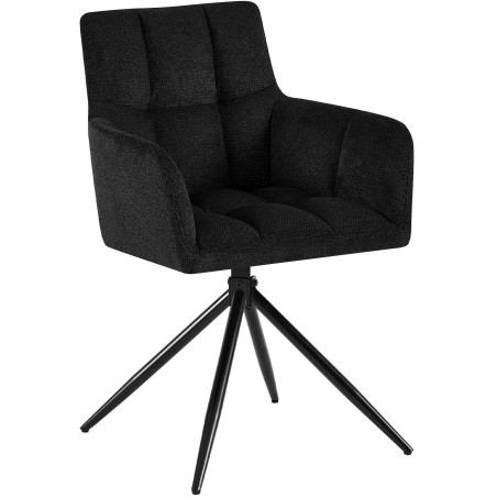 Chaise Harrison — Tissu · Noir
