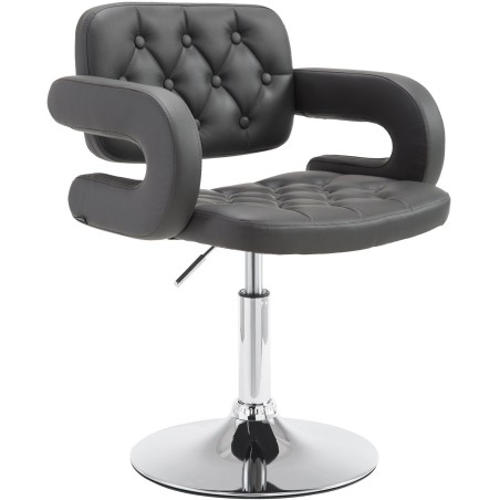 Fauteuil Kingly — Similicuir · Gris