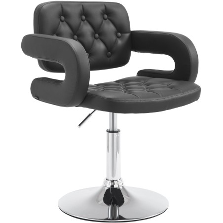 Fauteuil Kingly — Similicuir · Noir