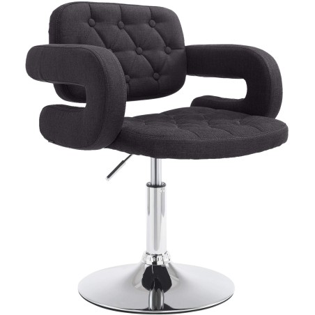 Fauteuil Kingly — Tissu · Noir