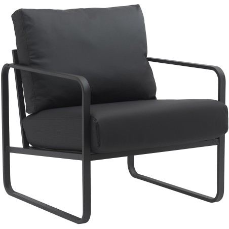 Fauteuil Odéon — Similicuir · Noir