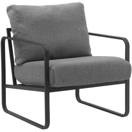 Fauteuil Odéon — Tissu · Gris foncé
