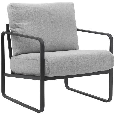 Fauteuil Odéon — Tissu · Gris clair