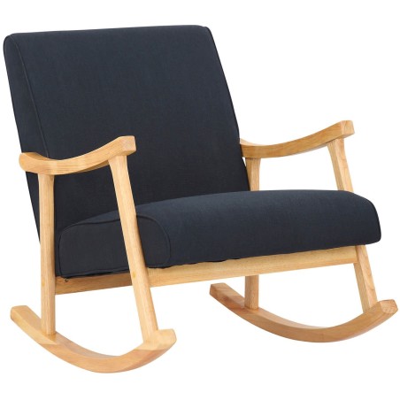Fauteuil à bascule Batignolles — Tissu · Noir