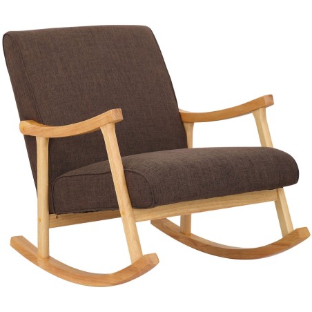 Fauteuil à bascule Batignolles — Tissu · Marron