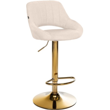 Tabouret de bar Mercer — Tissu · Crème