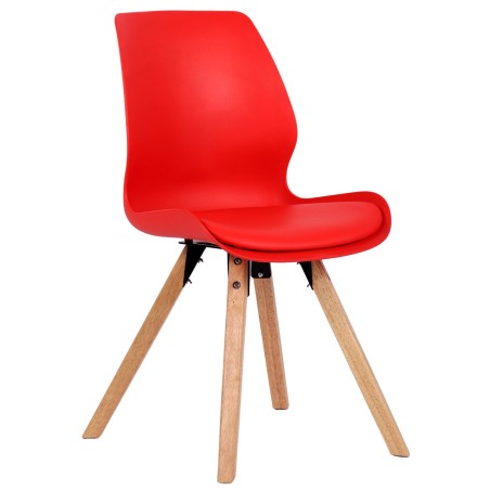 Chaise Neal — Plastique · Rouge