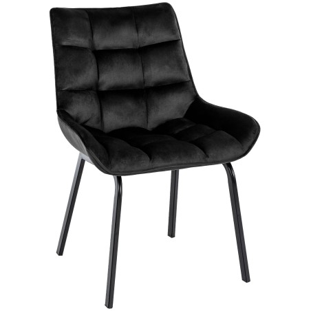 Chaise Earlham — Velours · Noir
