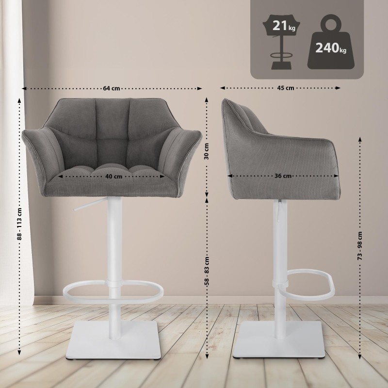 Fauteuil de bar Wooster