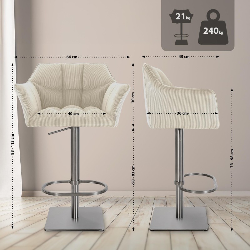 Fauteuil de bar Wooster