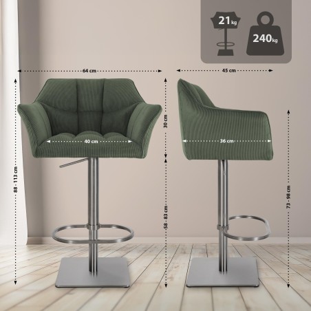 Fauteuil de bar Wooster