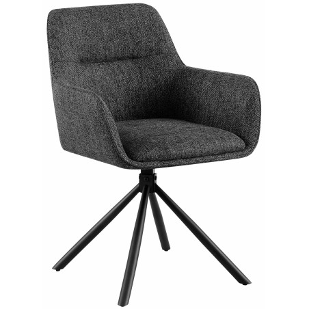 Chaise Shelton — Tissu · Gris foncé