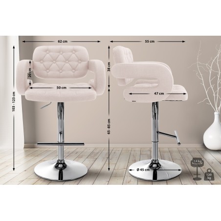 Fauteuil de bar Kingly