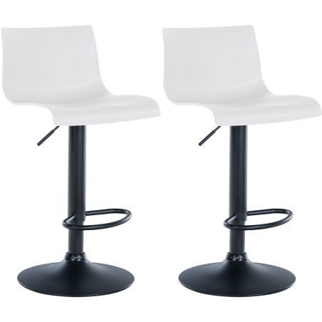 Tabouret de bar Putney — Plastique · Blanc