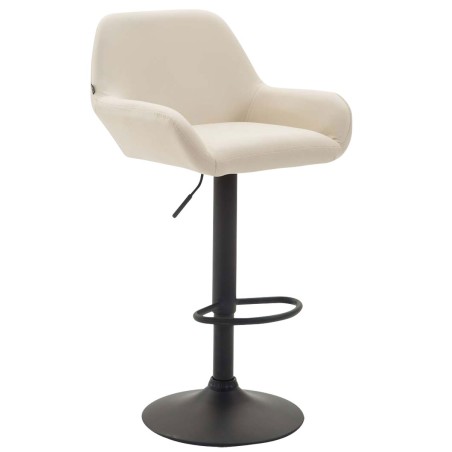 Tabouret de bar Greene — Similicuir · Crème