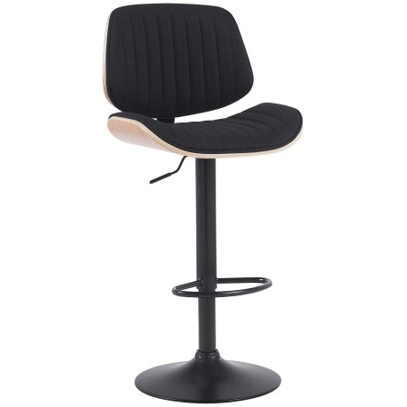 Tabouret de bar Brixton — Tissu · Noir