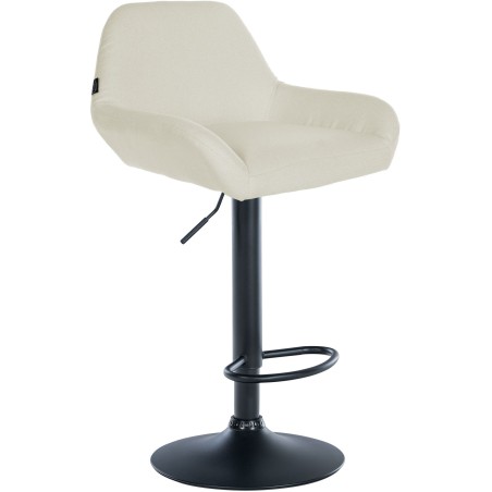 Tabouret de bar Greene — Tissu · Crème