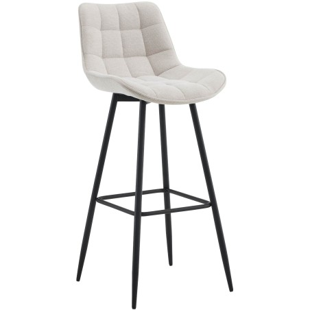 Tabouret de bar Hoxton — Tissu · Crème