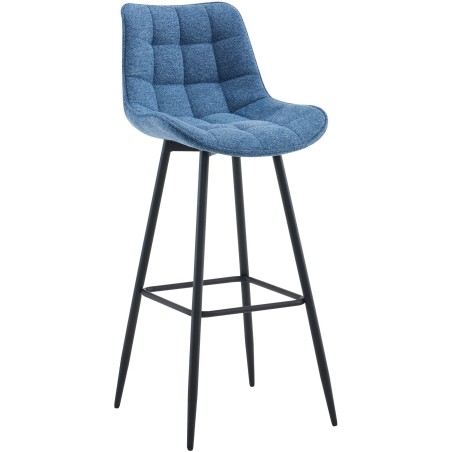 Tabouret de bar Hoxton — Tissu · Bleu