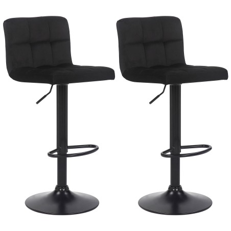 Tabouret de bar Chelsea — Velours · Noir