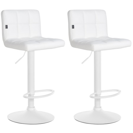 Tabouret de bar Chelsea — Similicuir · Blanc