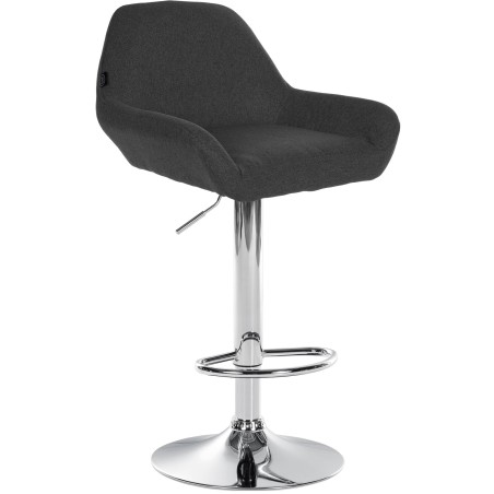 Tabouret de bar Greene — Tissu · Gris foncé