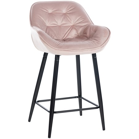 Tabouret de bar Hackney — Velours · Rose