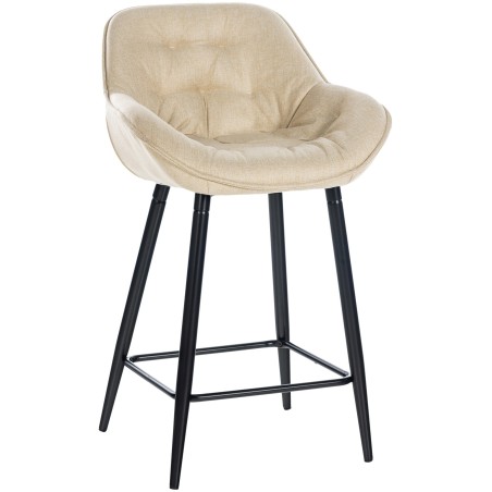 Tabouret de bar Hackney — Tissu · Crème