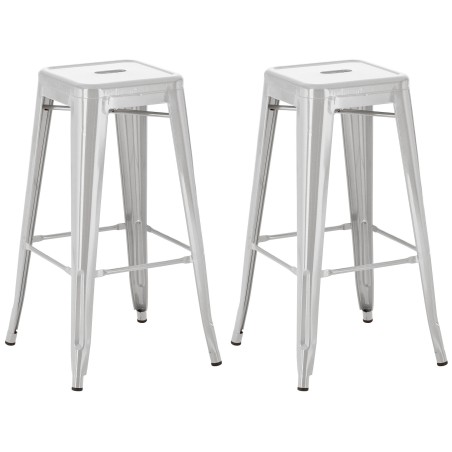 Tabouret de bar Bermondsey — Métal · Argenté