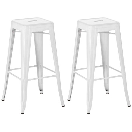 Tabouret de bar Bermondsey — Métal · Blanc