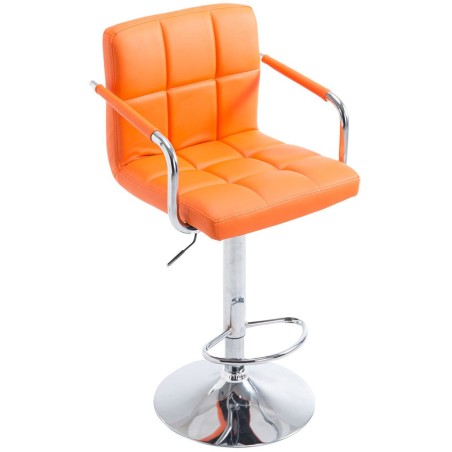 Fauteuil de bar Clerkenwell — Similicuir · Orange