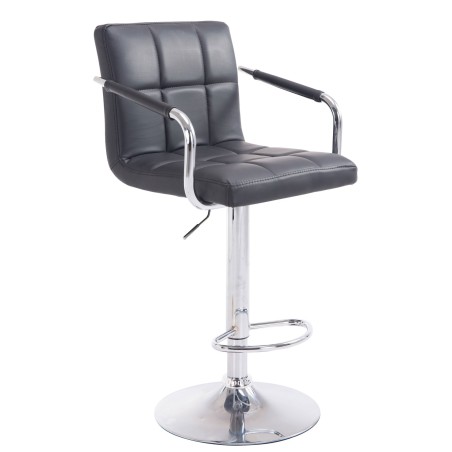 Fauteuil de bar Clerkenwell — Similicuir · Noir